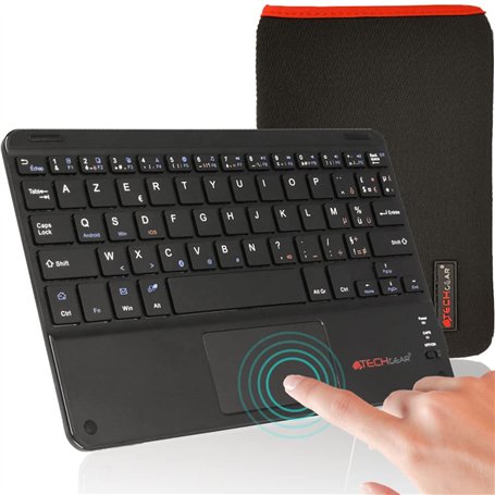 TECHGEAR Active Strike Pro Clavier AZERTY Bluetooth sans Fil avec Pavé Tactile Intégré compatible avec Samsung Tab S7
