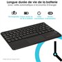 TECHGEAR Active Strike Pro Clavier AZERTY Bluetooth sans Fil avec Pavé Tactile Intégré compatible avec Samsung Tab S7, Tab S6 Li
