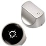 Lot de 2 boutons de contrôle pour four, cuisinière et plaques chauffantes Pour Hotpoint Hot-Ari ix - Argentés