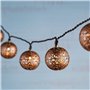 Lights4fun Guirlande Lumineuse de 16 Boules Solaires Bronzes à LED Blanc Chaud pour Extérieur
