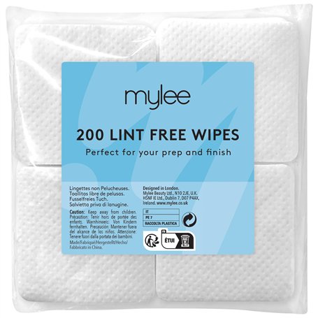 Mylee Lot de 200 lingettes non pelucheuses pour manucure et pédicure