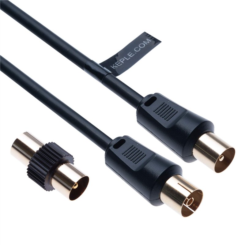 Câble d'antenne TV 5 m Câble RF Ariel Câble de couplage coaxial Câble d'antenne de télévision Fiche mâle vers prise d'antenne fe