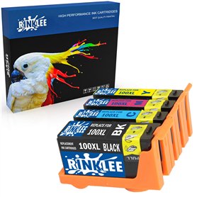 RINKLEE 4 Compatible 100XL 100 XL Cartouches d'encre Remplacement pour Lexmark S305 S402 S405 S505 S602 S605 S815 S816 Pro 202 2