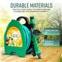 GloBrite Mini enrouleur de tuyau d'arrosage avec buse de pulvérisation réglable 7 en 1, accessoires de montage mural pour l'irri