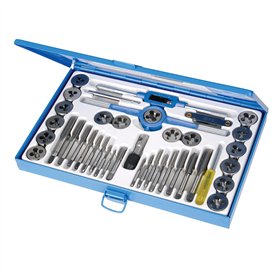 Silverline 186811 Coffret expert tarauds + filières 40 pièces