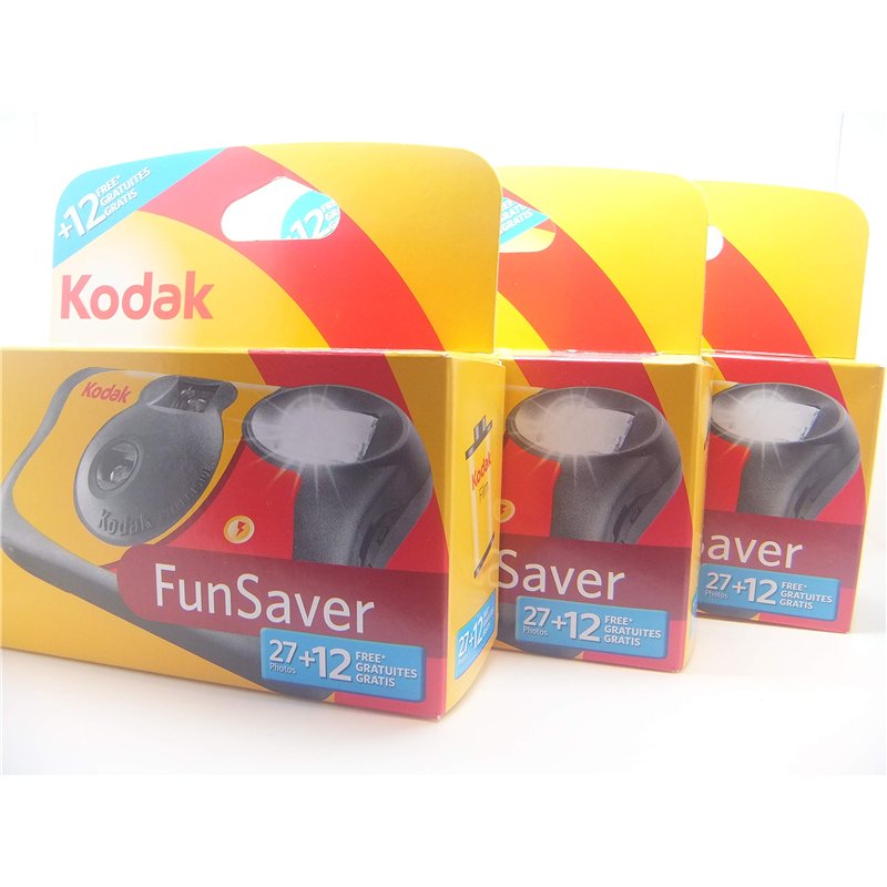 Kodak Fun Flash Appareil Photo jetable - 39 expositions, Lot de 3
