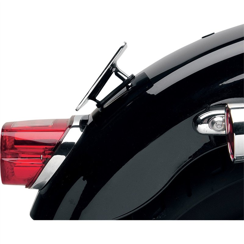 Support de plaque chromé puits pour harley davidson