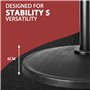 Ram® Pied de Parasol Rond en béton pour terrasse Noir Diamètre 50 cm 10 kg