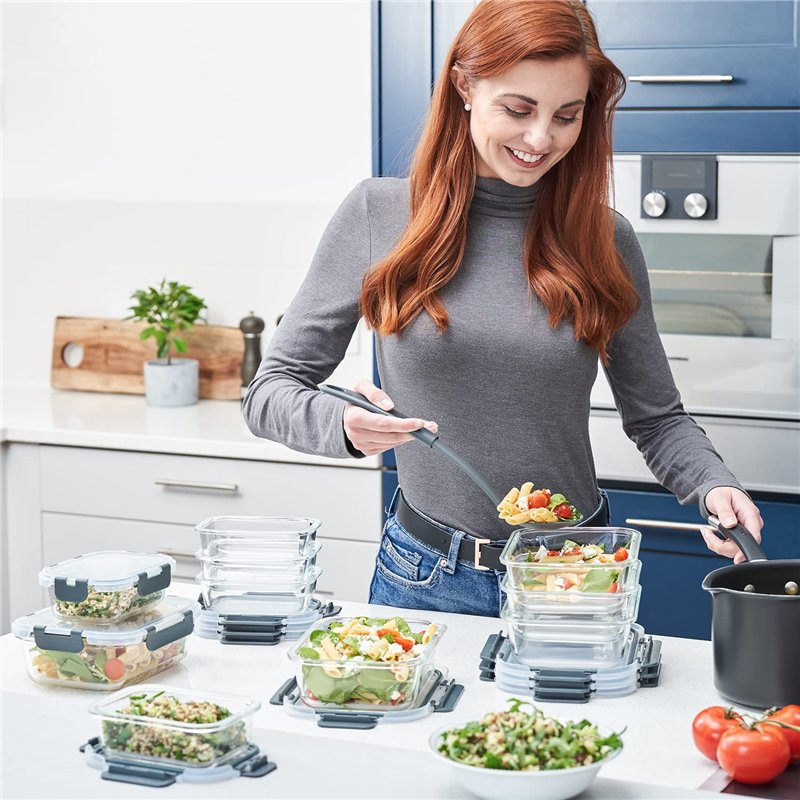 Image secondaire de Lot de 10 Boites Repas - Boites de Conservation Alimentaire Idéales pour Préparer des Repas Sains - Boites en Verre Hermétiques 