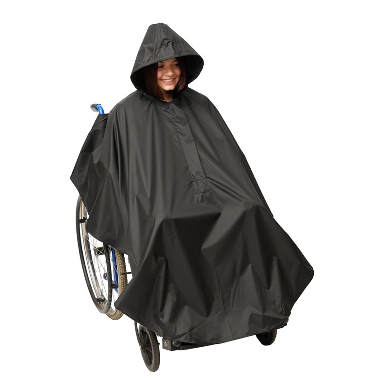 BRAMBLE - Poncho Imperméable Universel Premium avec Capuche pour Fauteuil Roulant