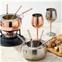 Oak & Steel - 10 Pièces Service à Fondue en Acier Inoxydable Or Rose/Cuivre avec Coffret Cadeau - Chocolats, Bourguignonne, From