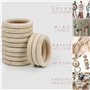 Belle Vous Lot de 50 Anneaux en Bois Naturel - Diamètre Extérieur 70 mm et Intérieur 50 mm - Anneau Bois Naturel Non Traité pour