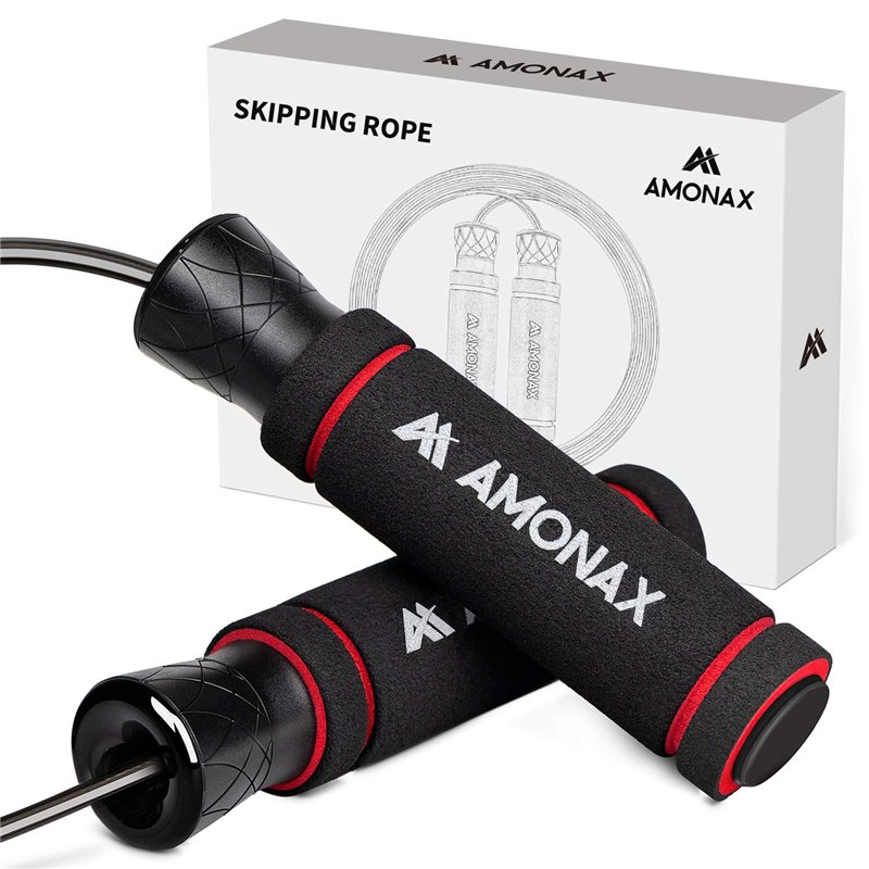 Amonax Corde a Sauter Sport et Crossfit, Corde à Sauter Boxe, Jump Rope Adulte, Skipping Rope pour sport maison fitness materiel