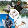 Jinlaili 10Pcs Leurres de Pêches, Cuillers de Pêche, Leurre Artificiel, Kits Leurres pêche Appâts, Spinnerbait avec boîte de Ran