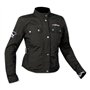 Femme Scooter Blouson Textile Protections Impermeable Moto Motard Nylon Noir XS
