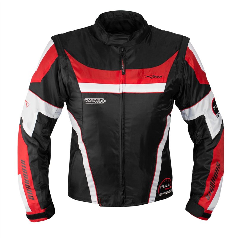 Image secondaire de A-pro Blouson Oxford Nylon Homme Textile CE Protections Thermique Moto rouge L