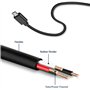 Câble de chargement et de jeu USB vers micro USB pour manette PS4 et Xbox One 2 m