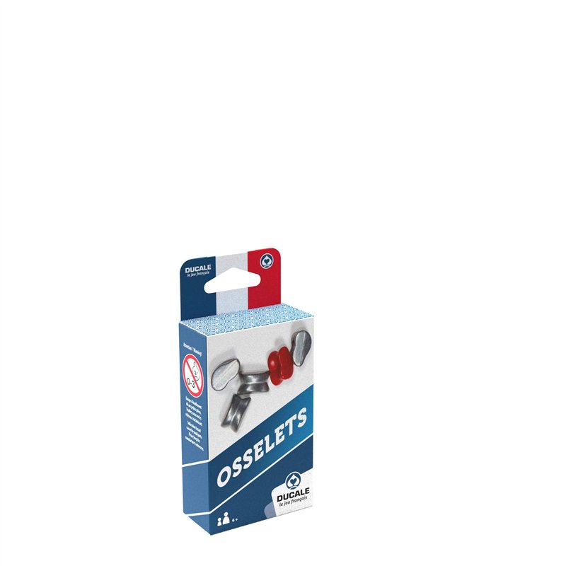 La Ducale – Jeu d’osselets en métal – Lot de 5 osselets - Jeu Traditionnel – Jeu de Voyage - Jeu d'adresse et de rapidité, Gris,