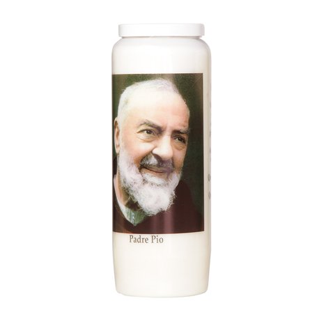 Hautekiet 1332265 Padre Pio Bougie 9 Jours Blanc 6