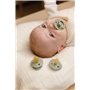 Tétine BIBS Colour. Lot de 2 sucettes. Sans bisphénol A, Téterelle ronde. Latex de caoutchouc naturel, Fabriqué au Danemark. Tai