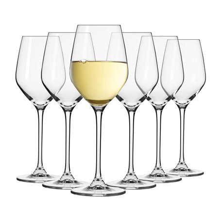 Krosno Petite Verre à Vin Blanc | Lot de 6 | 200 ML | Collection Splendour | Parfait la Maison