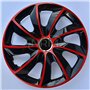 Lot de 4 enjoliveurs STIG Extra Noir/Rouge 14"
