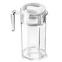 VILDE Carafe en verre avec couvercle et bec verseur - 1,5 l - Carafe à eau avec couvercle - Carafe à eau - Carafe à thé - Insert