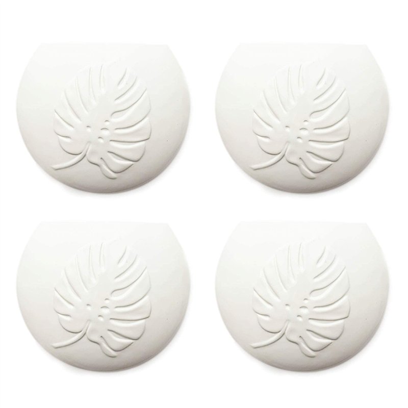 Humidificateurs, lot de 4 en céramique BOTANIQUE, plat, pour fixation au radiateur/chauffages, évaporateur d'eau, diffuseurs, va