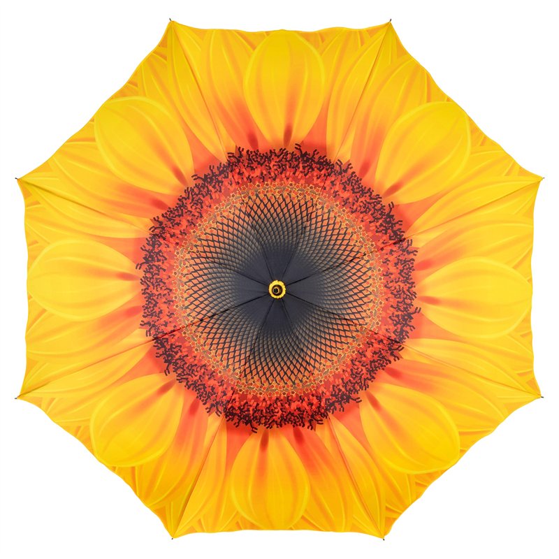 Image secondaire de VON LILIENFELD Parapluie Canne Grand Robuste Ouverture Automatique Résistant au Vent Fleur Tournesol