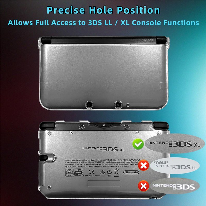 Image secondaire de OSTENT Protection Clear Crystal Hard Guard Case Cover Skin Shell pour Nintendo 3DS XL / 3DS LL Couleur Blanc Clair