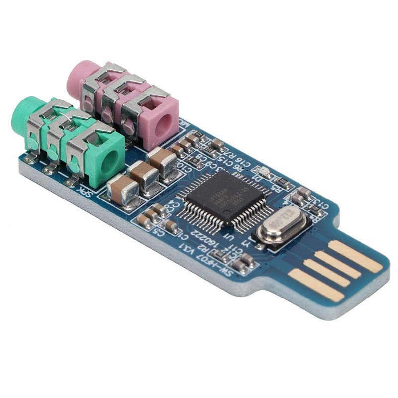Image secondaire de Carte Son Externe, Carte Son USB sans Pilote Cm108 Adaptateur Audio Externe pour Ordinateur Portable