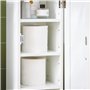 SoBuy® FRG177-W Support Papier Toilette Armoire Toilettes Porte Brosse WC Meuble de Salle de Bain sur Pied en Bois – Blanc