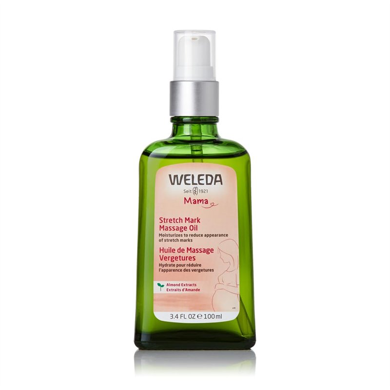 WELEDA - Huile de Massage Vergetures - Prévient et réduit l'apparition des vergetures - Pour femmes enceintes et allaitantes - N