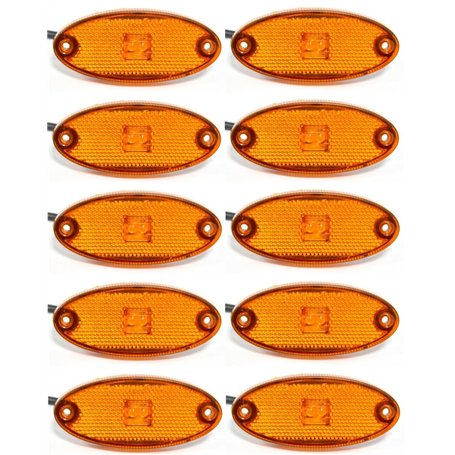10 x LED SMD ovales Orange 12 V Feux de gabarit latéraux pour van