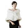 Femme Châle de Mariée en Faux Fourrure Mariage Epaulière Echarpe Dame épaulette Veste Manteau de Fourrure Boléro Cape Wraps Pèle