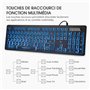 Rii RK105 Ensemble Clavier et Souris USB Rétroéclairé RGB pour Bureau de Domicile/Travail