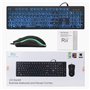 Rii RK105 Ensemble Clavier et Souris USB Rétroéclairé RGB pour Bureau de Domicile/Travail