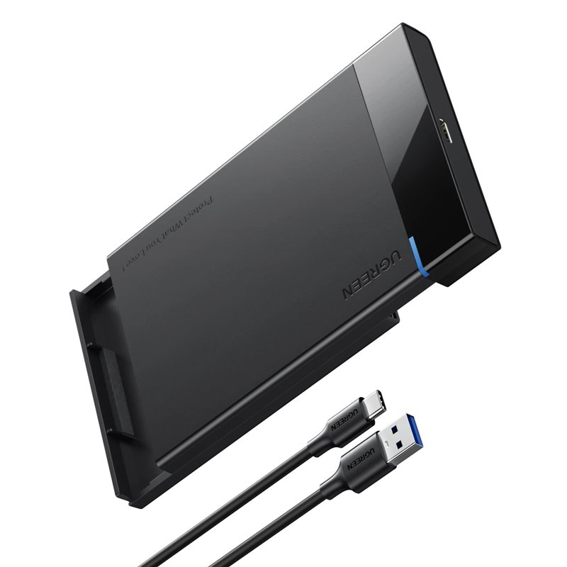 UGREEN USB C Boîtier Externe 2,5 Pouces Disque Dur SATA III II I HDD SSD USB 3.1 Gen 2 Type C 6Gbps UASP Supporte Windows Mac OS