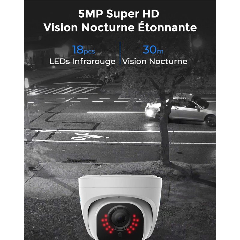 Image secondaire de Reolink 5MP Caméra de Surveillance Extérieure, Kit Vidéo Surveillance avec 8CH 2To NVR et Caméra IP PoE Filaire 4X 5MP, Détectio