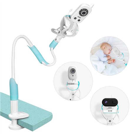 GHB Support de Caméra Universel Bébé Support de Moniteur Bébé Flexible Rotation à 360 ° Pliable Convient à la Plupart Babyphone