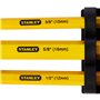 Stanley 4-18-298Kit de Burins 3 Pieces 140 x 10 mm, 150 x 13 mm et 170 x 16 mm Acier Chrome Vanadium - Finition en Poudre - Appl