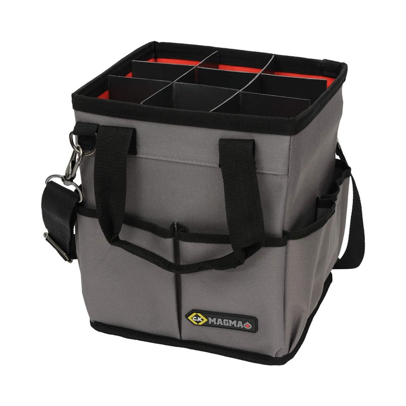 C.K Magma Sac à Outils Ouvert 3-en-1, Sac Outillage Vide, Rangement des Silicones, Colles, Mastics et Pistolets, Caisse a Outil,