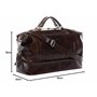 SID & VAIN Sac de Voyage Compartiment Chaussures Kingston Cuir véritable | fourre-Tout Besace Week-End XL Grand Marron | Sac Spo