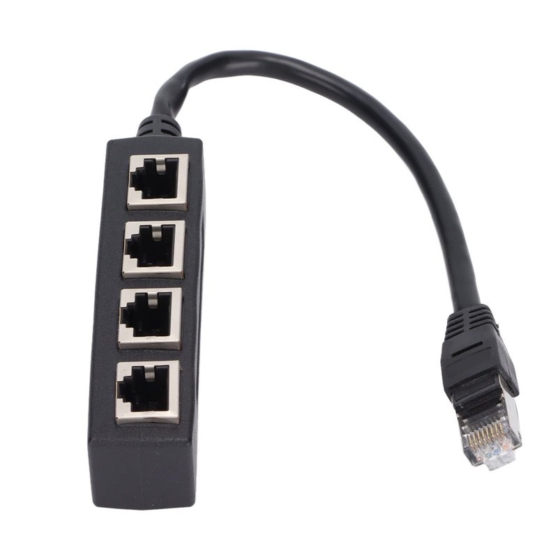 Adaptateur Ethernet RJ45, Adaptateur Répartiteur 1 à 4 Ports, Adaptateur de Câble Réseau RJ45, Protection contre les Interférenc