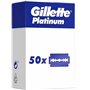Gillette Platinum Lot de 50 lames de rechange pour rasoir classique pour homme