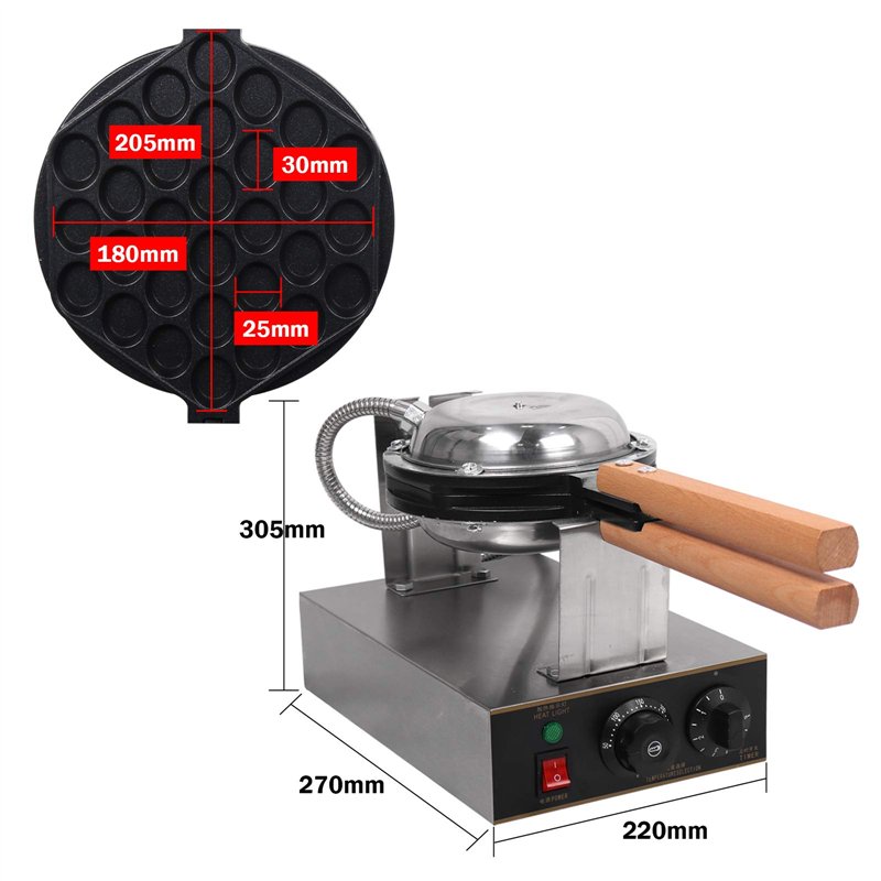 Image secondaire de Fayelong Gaufrier Oeufs De Hong Kong Appareil Pour Gâteaux D'oeuf Acier Inoxydable Electrique Antiadhésif Rotatif Professionnel 