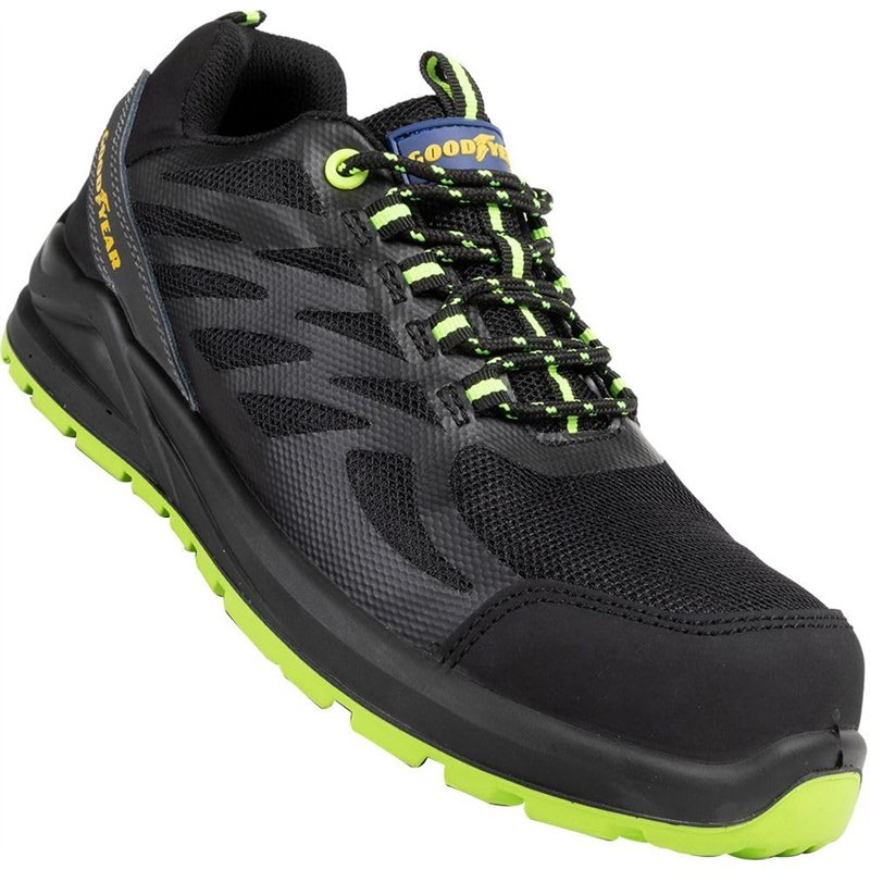 Image secondaire de GOODYEAR Mixte 7296 Black Bat Chaussures de sécurité sans métal SP1 en Tissu Noir et Vert Taille 40