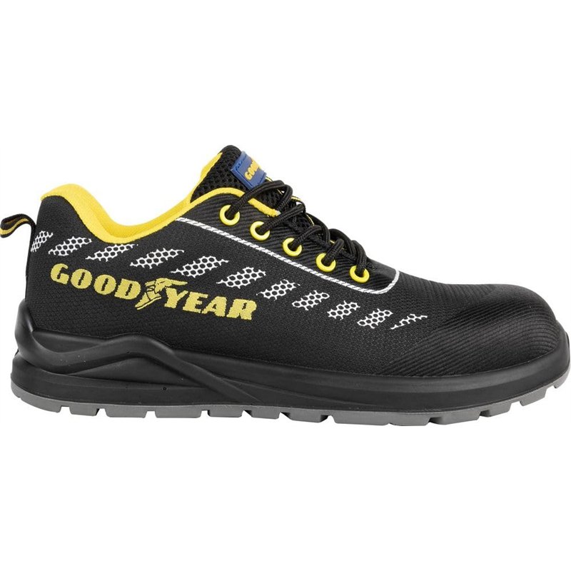 GOODYEAR Mixte Chaussures de sécurité S1P Noires et Jaunes sans métal numéro 43