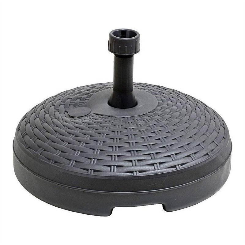 AKTIVE 61130 - Pied de Parasol de Terrasse Extérieur Circulaire Noir, Résistant à l'eau et au Soleil, Il Dispose d'un Réservoir 