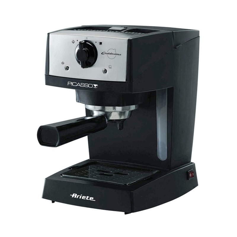 Machine à café Ariete 1366/5 Picasso Cialdissima, compatible avec le café moulu et les dosettes ESE. Réservoir amovible de 0,9 L